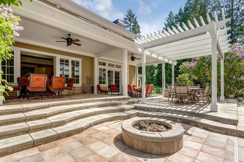 custom outdoor patio area